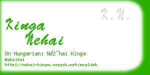 kinga nehai business card